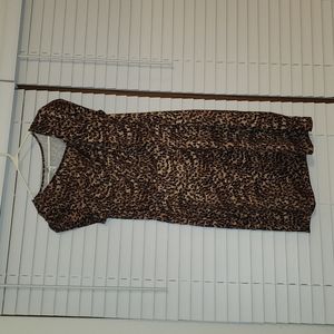 Animal print silky dress